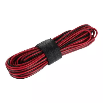   Riex EC20 vezeték 2×20 AWG/2×0,52 mm2, max. 50 V, fekete/piros, 25 m tekercs
