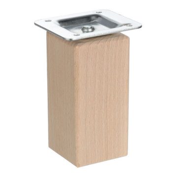   Riex GW25 bútorláb, négyzetes, 45x45 mm, H100, lakkozatlan natúr bükk (4 db/csomag)