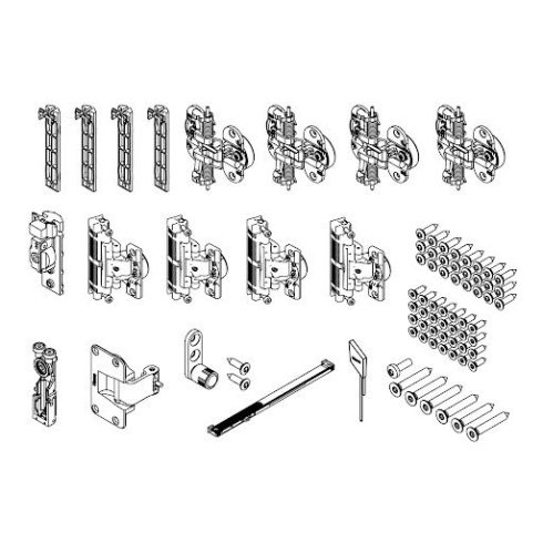 Hawa Folding Concepta III 25 Pull, alap készlet, ajtó magasság 1900–2700 mm