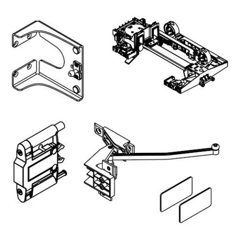Hawa Folding Concepta III 20 Push, csúszó-beállító készlet, jobb