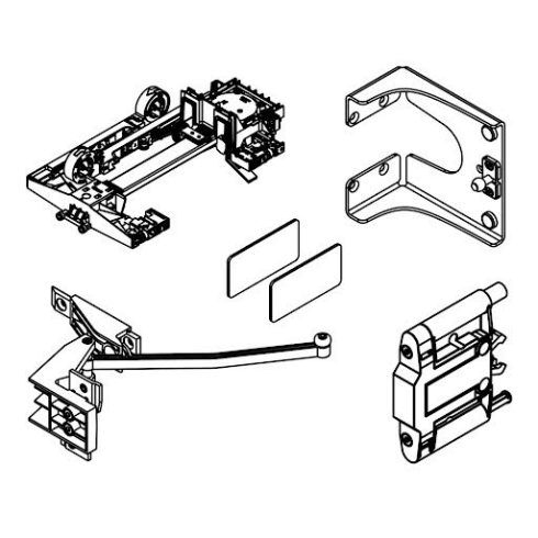 Hawa Folding Concepta III 25 Push, csúszó-beállító készlet, bal