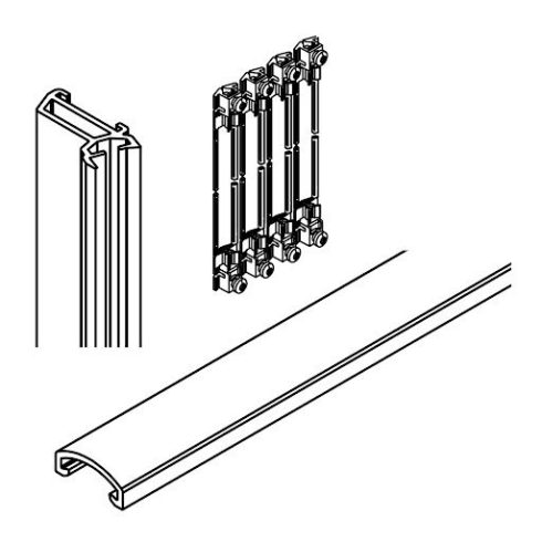 Hawa Folding Concepta III 25, álló készlet, ajtó magasság 1900–2700 mm, alumínium, eloxált