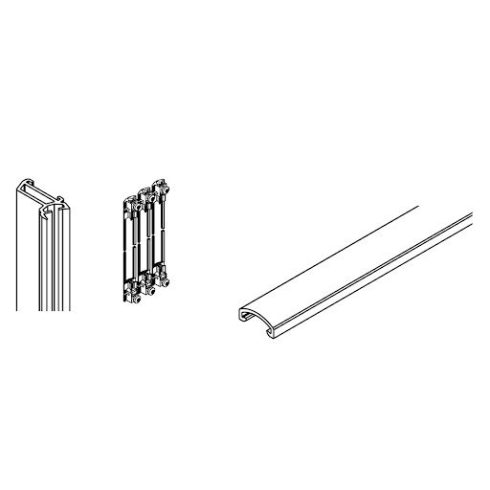 Hawa Folding Concepta III 20, álló készlet, ajtó magasság 1200–2200 mm, alumínium, fekete eloxált