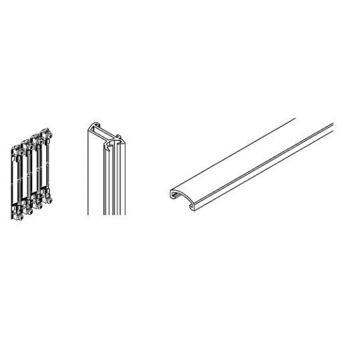 Hawa Folding Concepta III 25, álló készlet, ajtó magasság 1900–2700 mm, alumínium, fekete eloxált