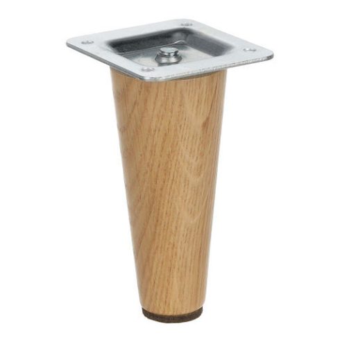 Riex GW20 Furniture leg, conical straight, D45/D25, H100, lacquered oak (4pcs), F100%