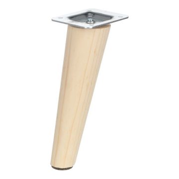  Riex GW22 Furniture leg, conical inclined, D45/D25, H150, unlacquered pine (4 pcs pack), F100%