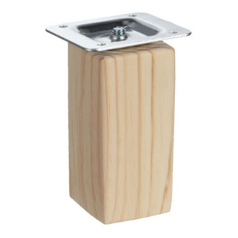 Riex GW25 Furniture leg, square, 45x45 mm, H100, unlacquered pine (4 pcs pack), F100%