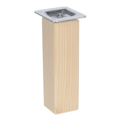 Riex GW25 Furniture leg, square, 45x45 mm, H150, unlacquered pine (4 pcs pack), F100%