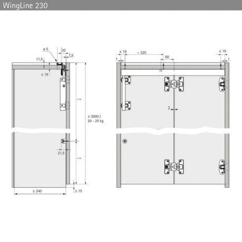 WingLine 230 Futó alkatrész, bal