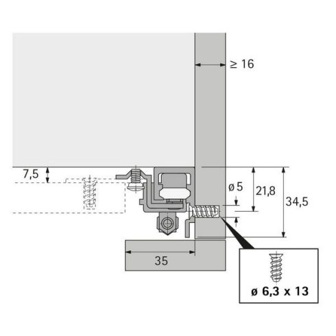 Vertico Synchro, közézáródó, 500 - 600 mm