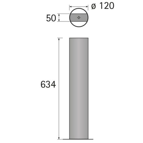 Acéloszlop, hengeres