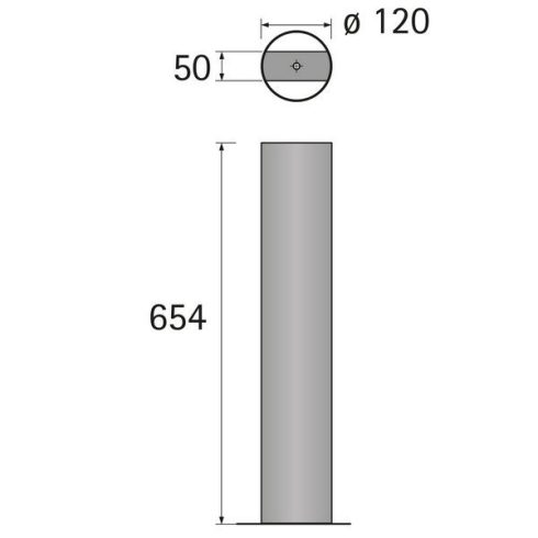 Acéloszlop, hengeres