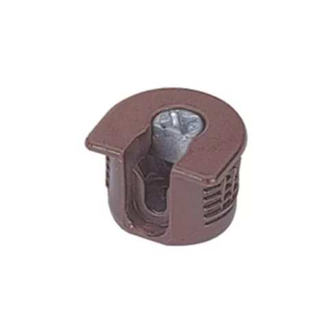 Excentrikus összekötő vasalat VB 35 M / 16 a 16 mm polcokhoz bordázott, barna