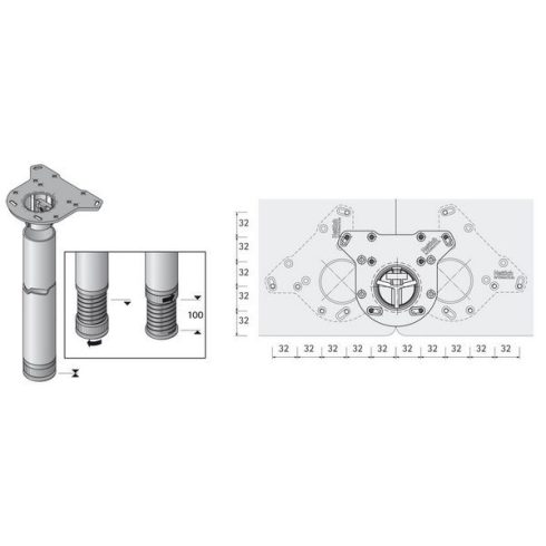 Szett Femi All-inclusive készlet , ø 60 mm x 650 mm, krómozott, magas fényű