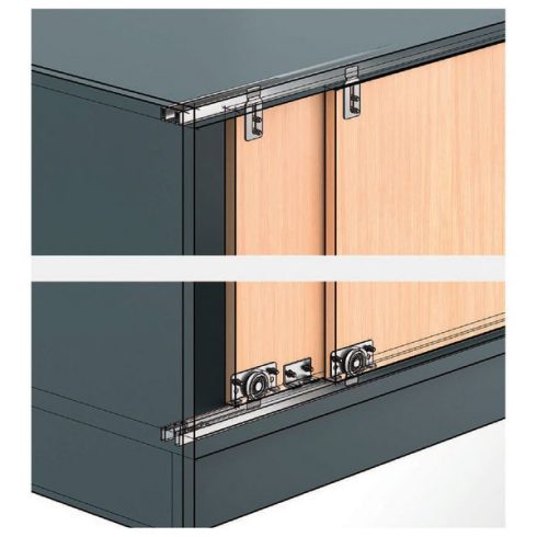 SlideLine 56 sín- és vezetőprofil, 3000 mm, fekete eloxált