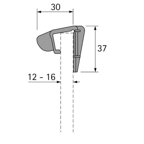 Lábazati klipsz a rögzítőelemhez