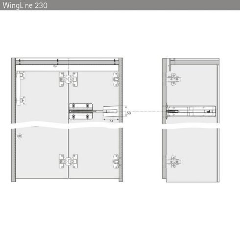 WingLine 230 Sínprofil, 2400 mm, black