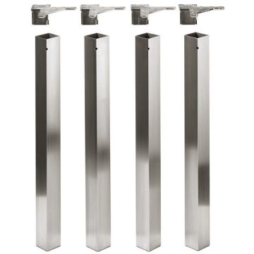   Designer asztalláb Afio, 700 mm, szálcsiszolt rozsdamentes acélból