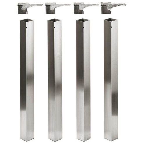 Designer asztalláb Afia, 700 mm, szálcsiszolt rozsdamentes acélból