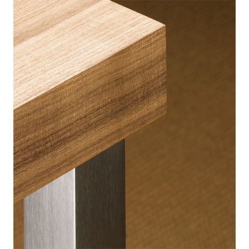 Designer asztalláb Afia, 700 mm, szálcsiszolt rozsdamentes acélból