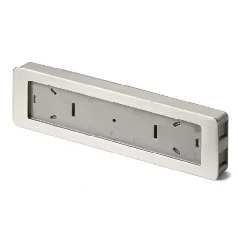 Touch in recessed handle, •–• 172 mm, brushed stainless steel look