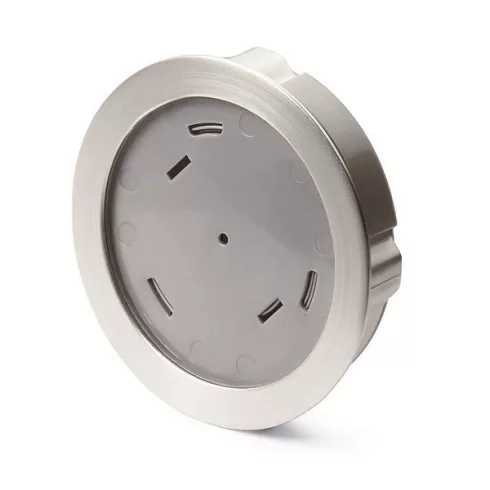 Touch in recessed handle, •–• 84 mm, brushed stainless steel look