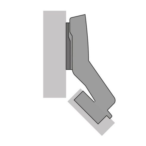 Sensys angle hinge W45 önzáró rugó nélkül (Sensys 8669 W45), nikkelezett, közézáródó, Nyitásszög 95°, TH-furatkép  52 x 5,5 mm, csavaros rögzítéshez (-)