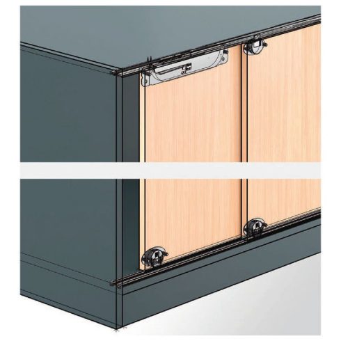 Silent System a közézáródó ajtókra való csavarozáshoz, SlideLine 55 Plus, bal