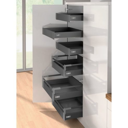 ArciTech Fiók oldalprofil, Fiók oldalprofil magassága 94 mm x NL 300 mm, antracit, jobb