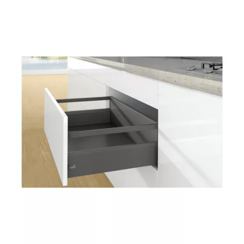 ArciTech Fiók oldalprofil, Fiók oldalprofil magassága 126 mm x NL 300 mm, antracit, jobb