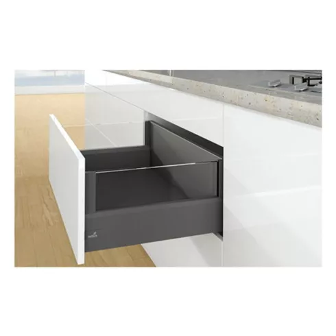 ArciTech Fiók oldalprofil, Fiók oldalprofil magassága 126 mm x NL 300 mm, antracit, jobb