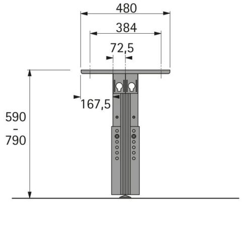 Delhi támasztóláb magasságállítással