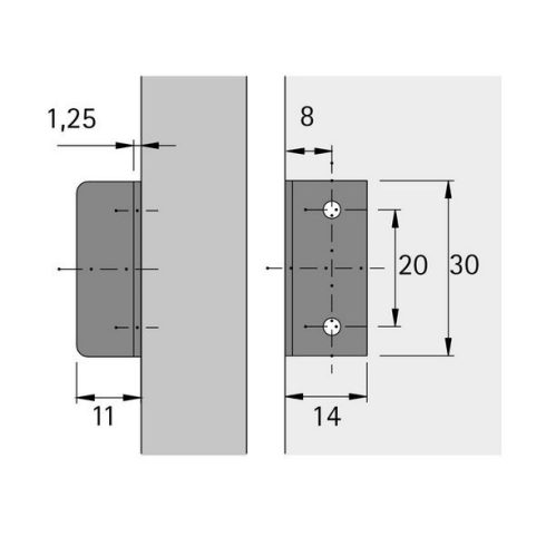 Hengeres espagnolette zár, Prestige 2000 Z25, ø 16,5mm, csavaros szereléshez, 15 mm, 20 mm