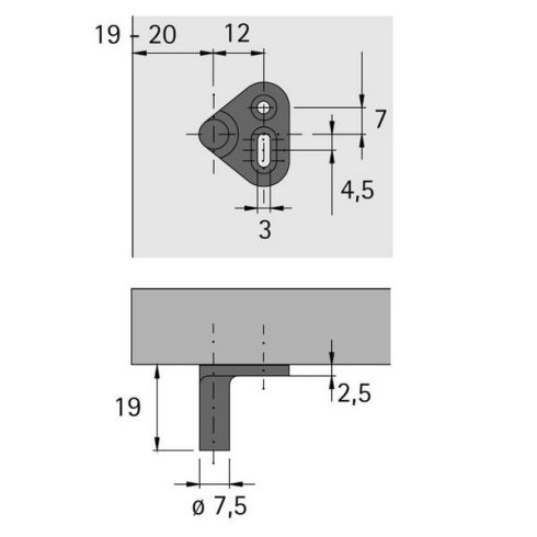 Hengeres espagnolette zár, Prestige 2000 Z23, ø 18 mm, csavaros szereléshez, 15 mm, 20 mm