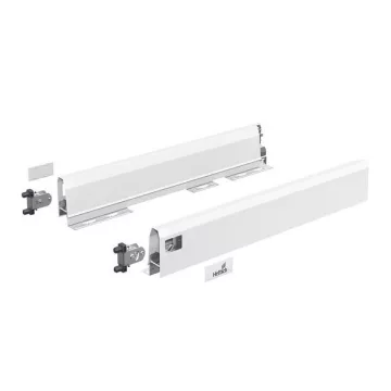   ArciTech Fiók oldalprofil készlet, Fiók oldalprofil magassága 94 mm x NL 350 mm, fehér, bal és jobb