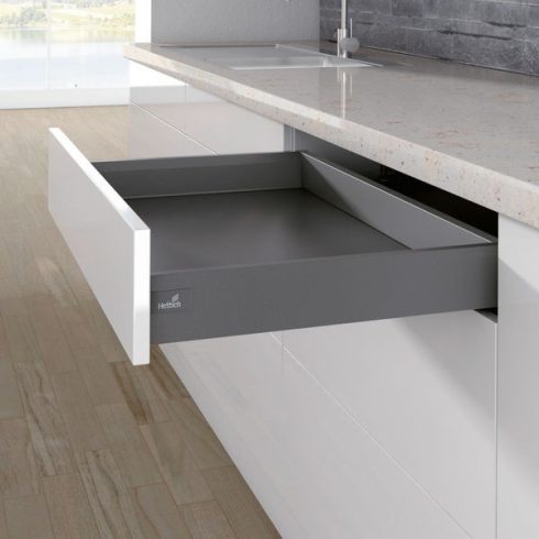 ArciTech Fiók oldalprofil készlet, Fiók oldalprofil magassága 94 mm x NL 300 mm, antracit, bal és jobb