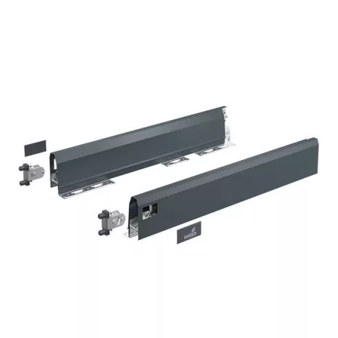 ArciTech Fiók oldalprofil készlet, Fiók oldalprofil magassága 94 mm x NL 450 mm, antracit, bal és jobb