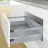   ArciTech Fiók oldalprofil készlet, Fiók oldalprofil magassága 94 mm x NL 550 mm, ezüst, bal és jobb