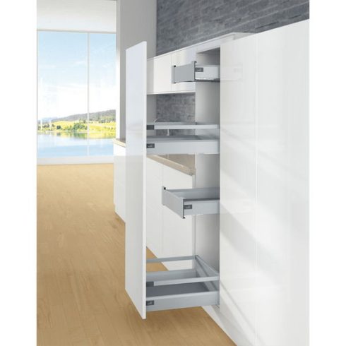 ArciTech Fiók oldalprofil készlet, Fiók oldalprofil magassága 126 mm x NL 300 mm, ezüst, bal és jobb