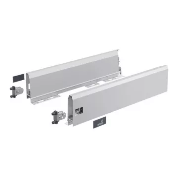   ArciTech Fiók oldalprofil készlet, Fiók oldalprofil magassága 126 mm x NL 450 mm, ezüst, bal és jobb