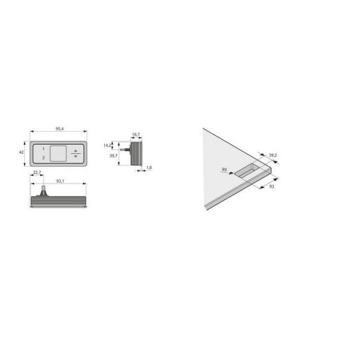 Touch Inlay handset, fekete