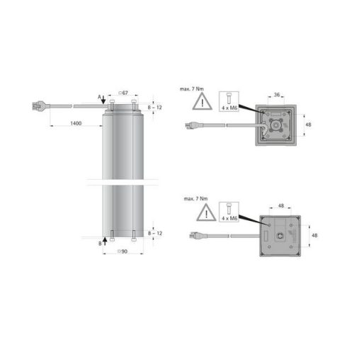 LegaDrive, LegaDrive emelóoszlop, 575 - 1250, alumínium, eloxált, ezüst