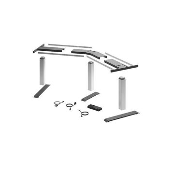   LegaDrive Systems135° szögű íróasztal állvány szett, ezüst, grafit szürke
