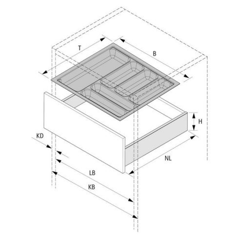 OrgaTray 480, 400 x 470 mm, antracit