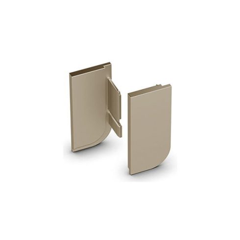 Tartozékok Canis L, set of closed end caps, W 23 mm, H 52 mm, rozsdam. acél imitáció