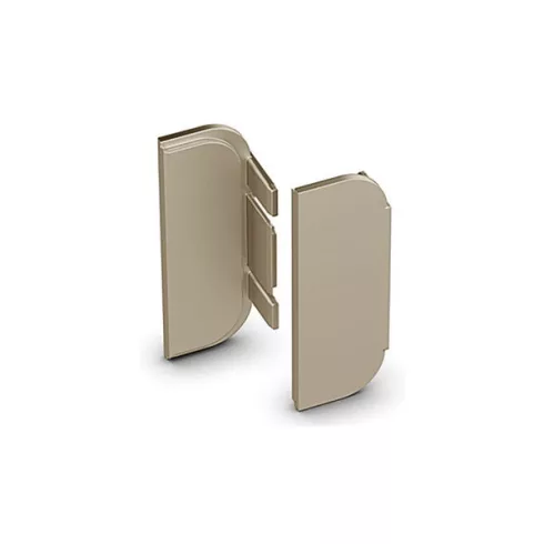 Tartozékok Canis C, set of closed end caps, W 23 mm, H 64 mm, rozsdam. acél imitáció