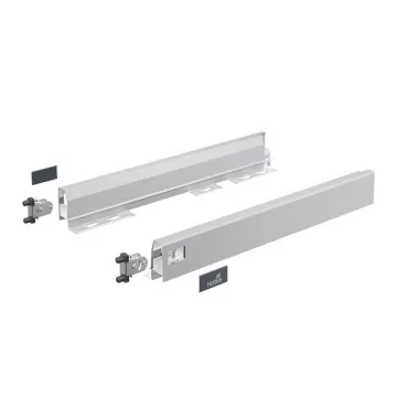   ArciTech Fiók oldalprofil készlet, Fiók oldalprofil magassága 78 mm x NL 500 mm, ezüst, bal és jobb
