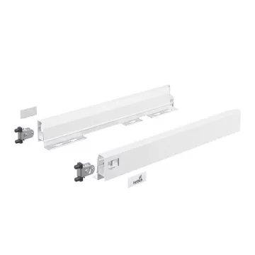   ArciTech Fiók oldalprofil készlet, Fiók oldalprofil magassága 78 mm x NL 500 mm, fehér, bal és jobb