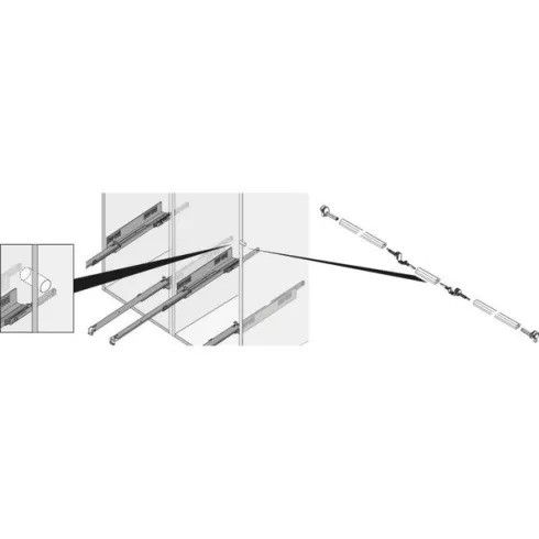A típusú kétoldalas adapter a multi szinkronizálás csatlakoztatására a Quadro fióksínekhez Push to opennel