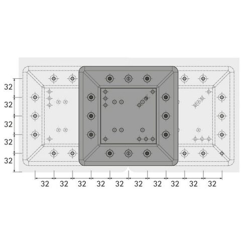 LegaDrive SystemsAsztali lábcsatlakozó, fehér